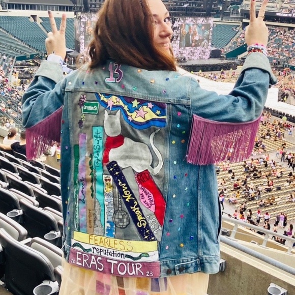 Taylor Swift Eras Tour Denim Jacket - Picture 1 of 3